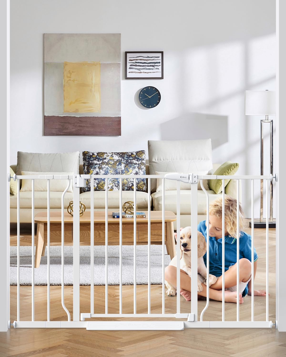 Cideny 29-51 wide gate expands for wide doorways and stairs, easing space coverage.