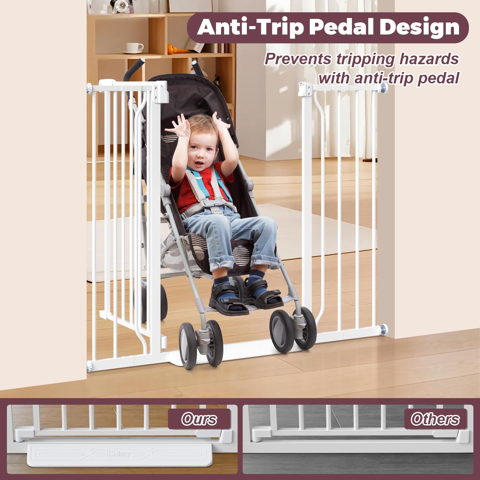 Cideny auto-close gate self-closes under 90 degrees
