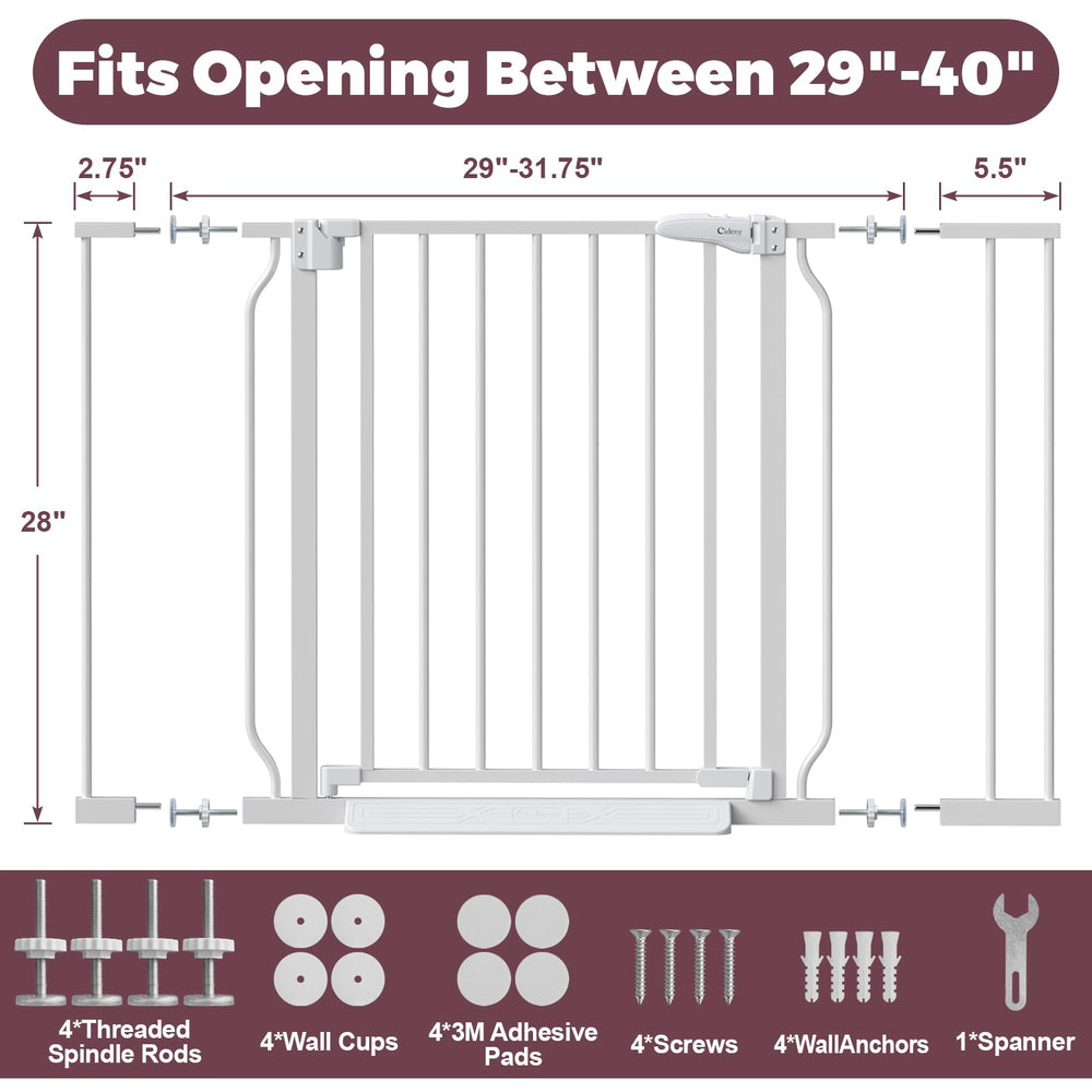 Cideny baby gate stroller-friendly design allows smooth stroller passage.