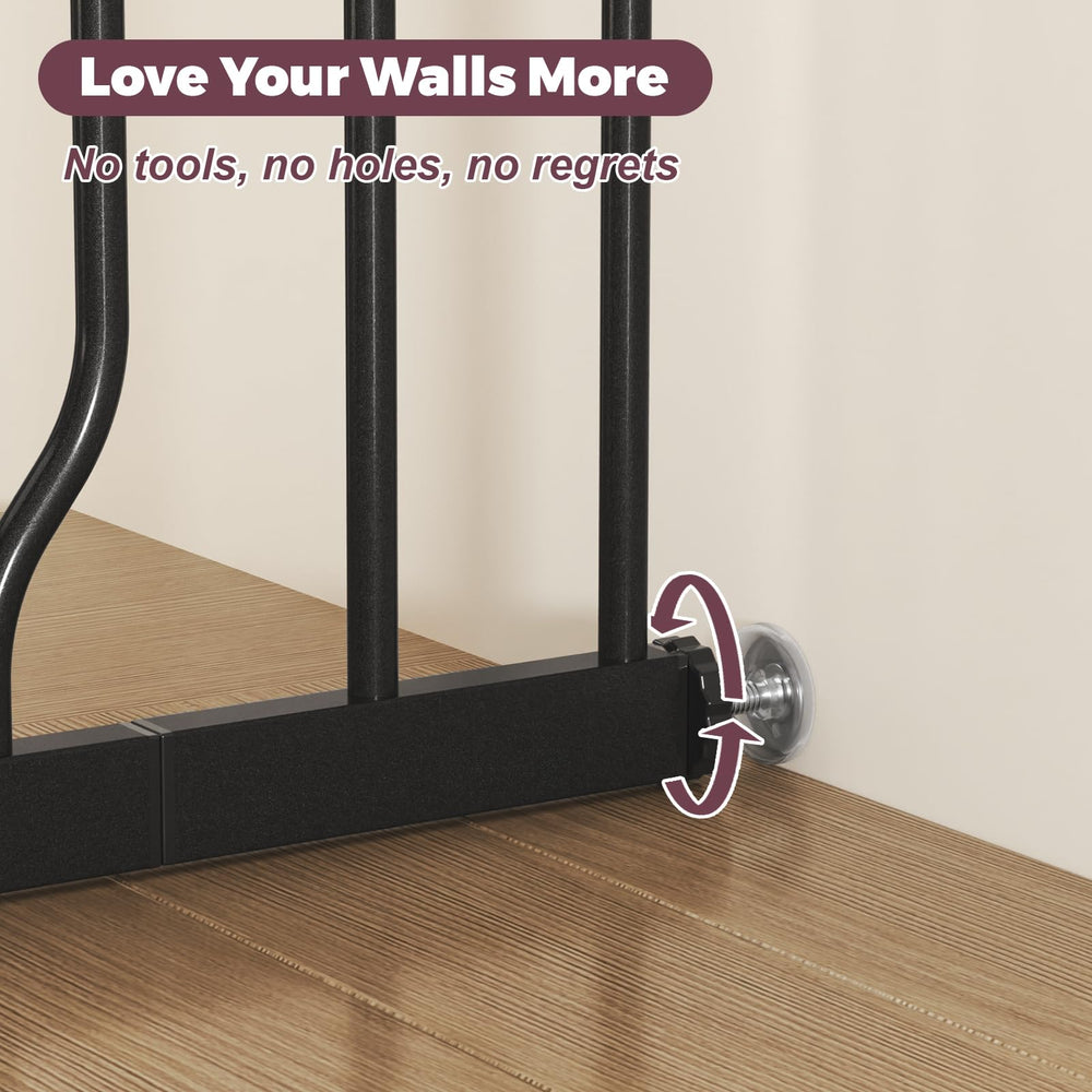 Cideny baby gate facilitates stroller passage with anti-stumble pedal