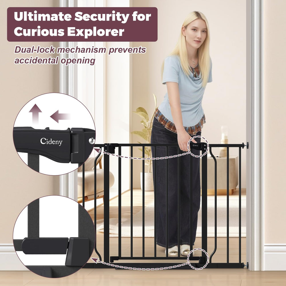 Cideny indoor gate demonstrates tool-free installation for renters