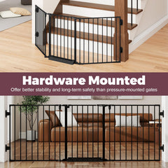 Cideny baby gate walk-through door enabling easy one-step passage for caregivers.