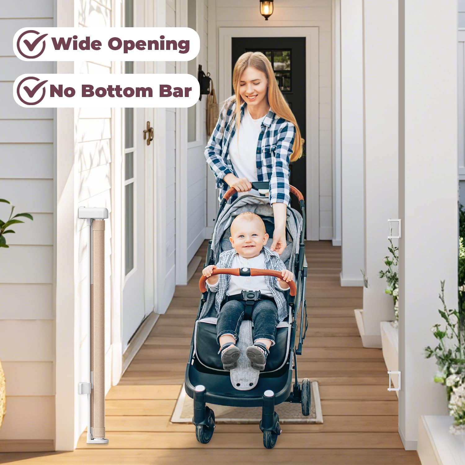 Cideny baseboard-friendly installation avoids trim damage by keeping brackets above the floor.