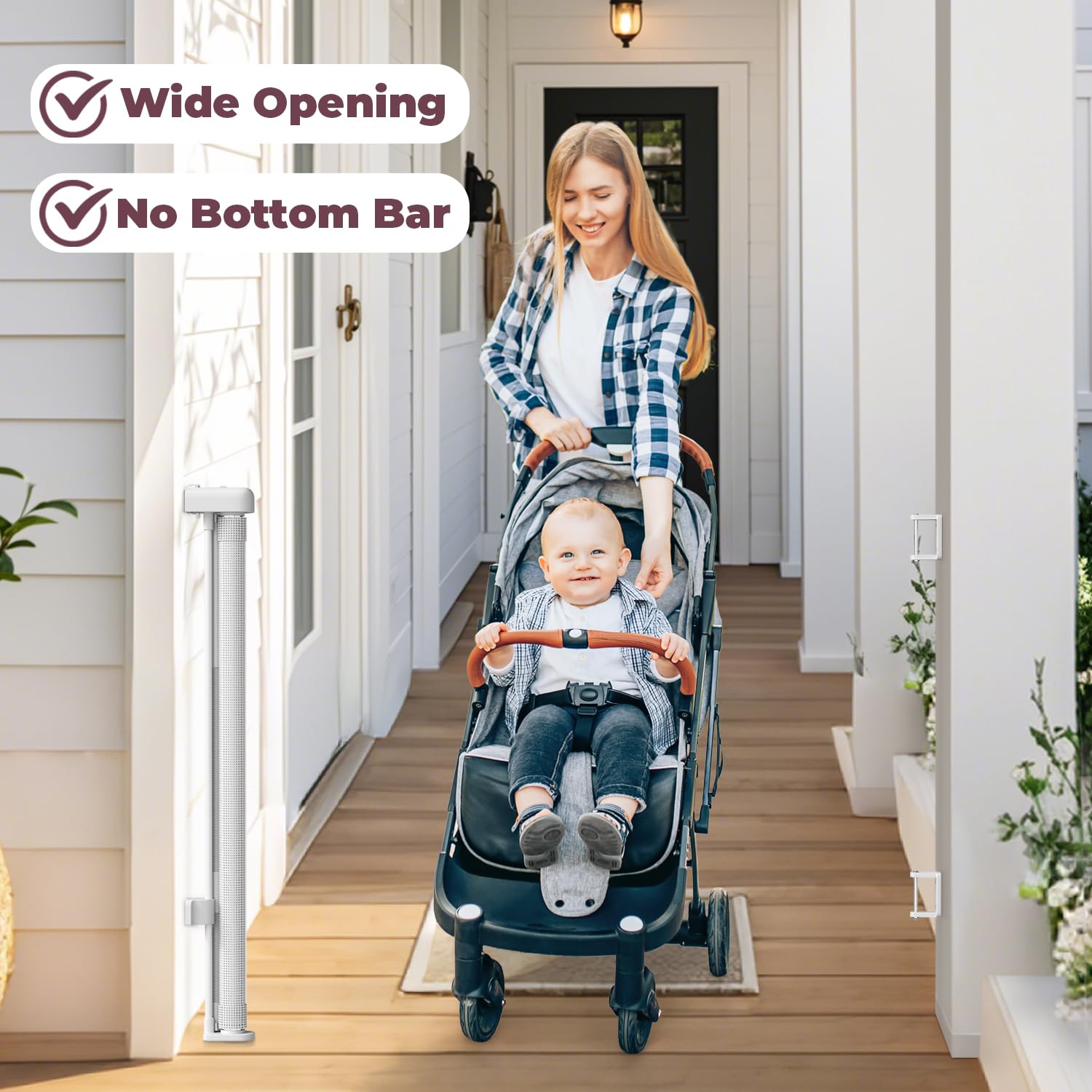 Cideny baseboard-friendly installation shown with brackets and no trim damage.