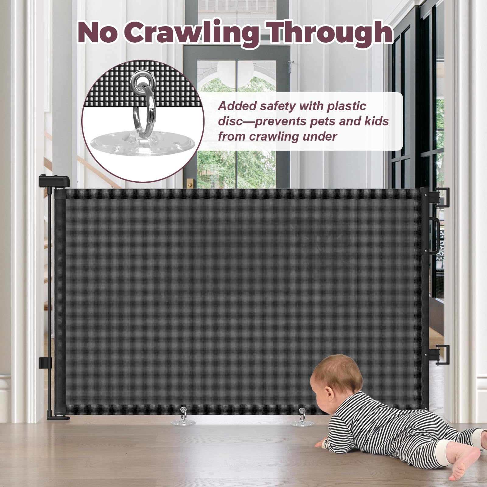 Cideny baseboard-friendly installation with included hardware.
