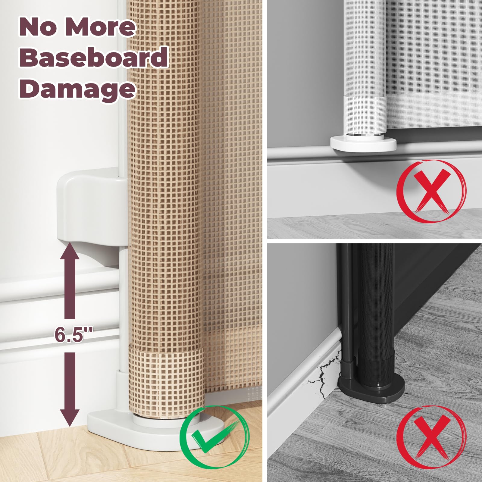 Cideny child safety lock with one-hand operation enables easy passage while multitasking.