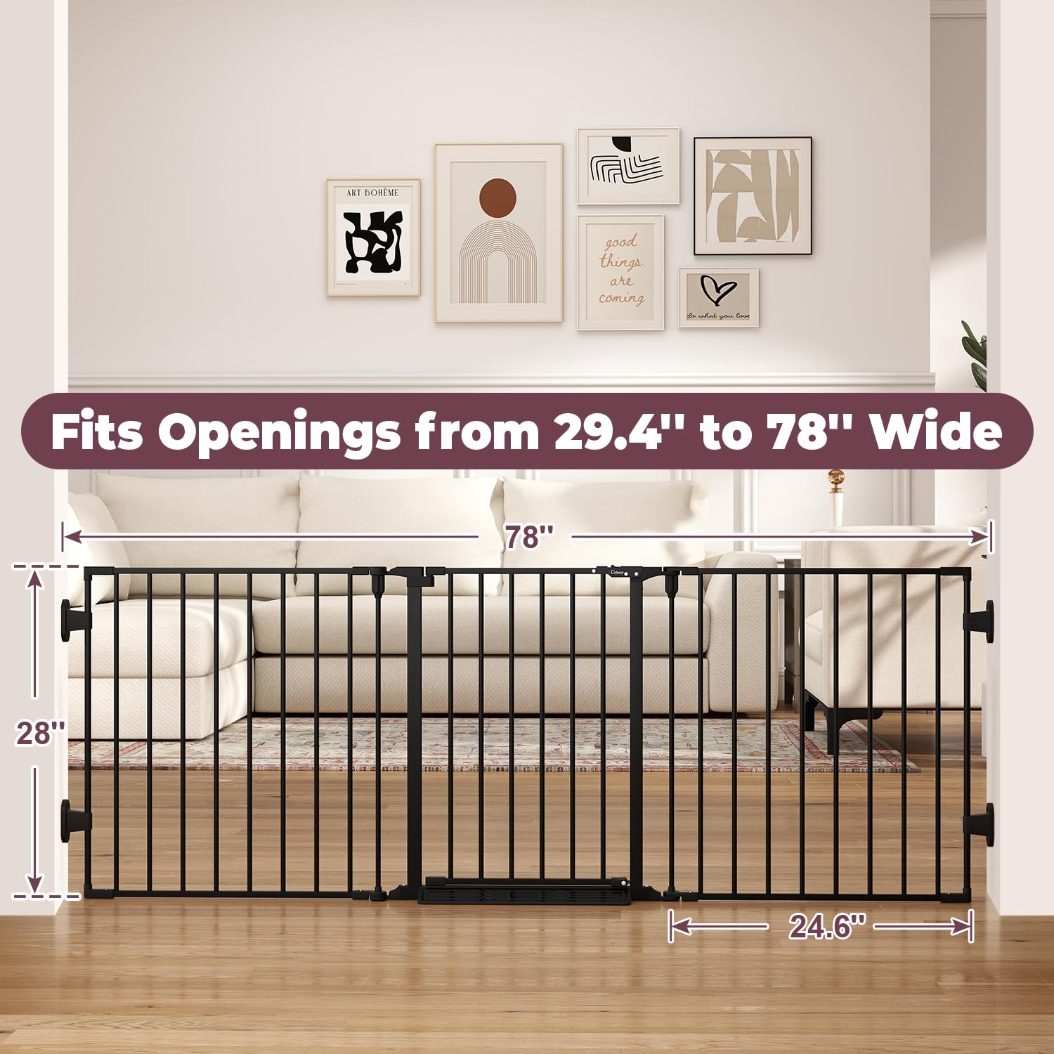 Cideny detachable panels enabling 1–3 panel configurations for space customization.