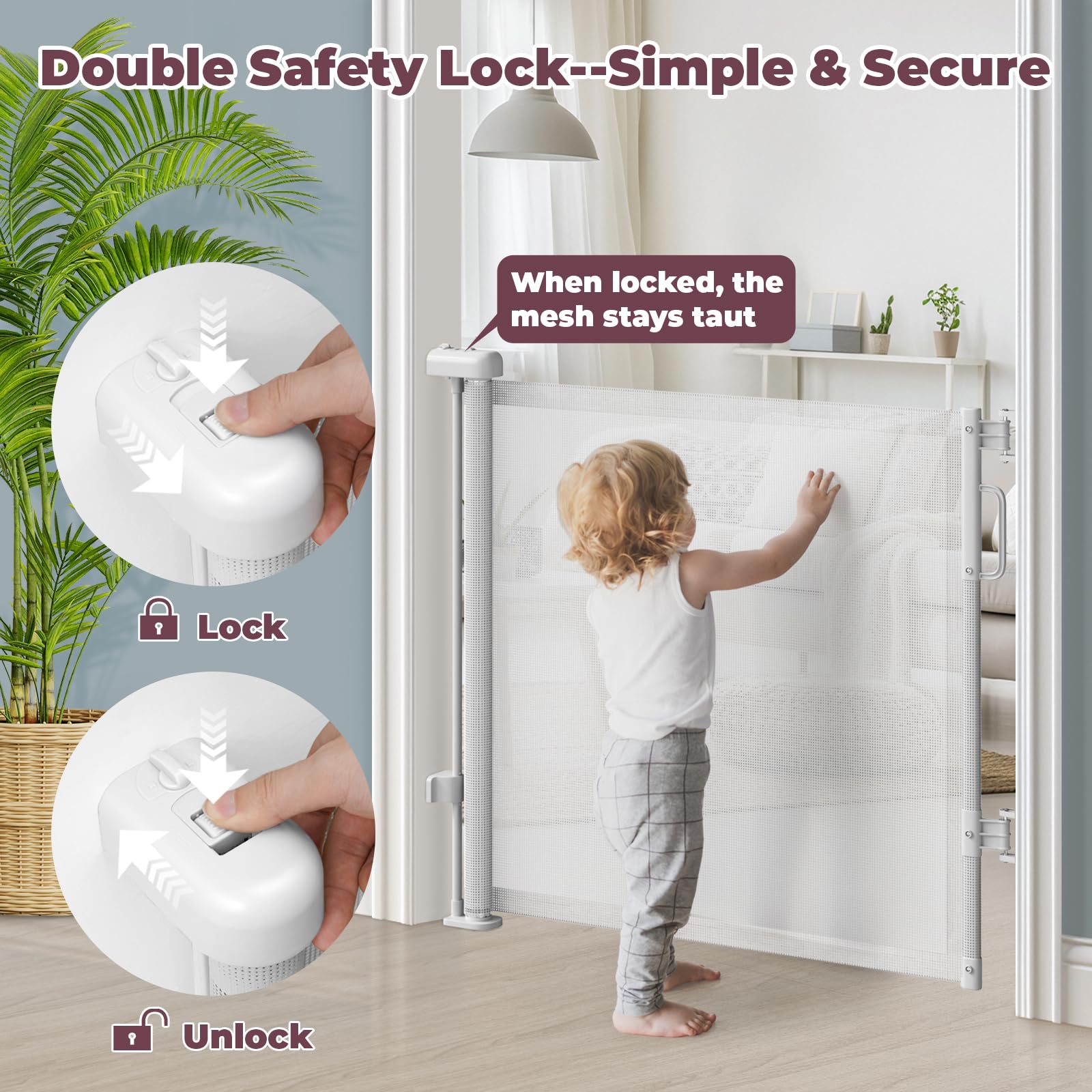 Cideny one-hand safety lock enables easy access while carrying a child
