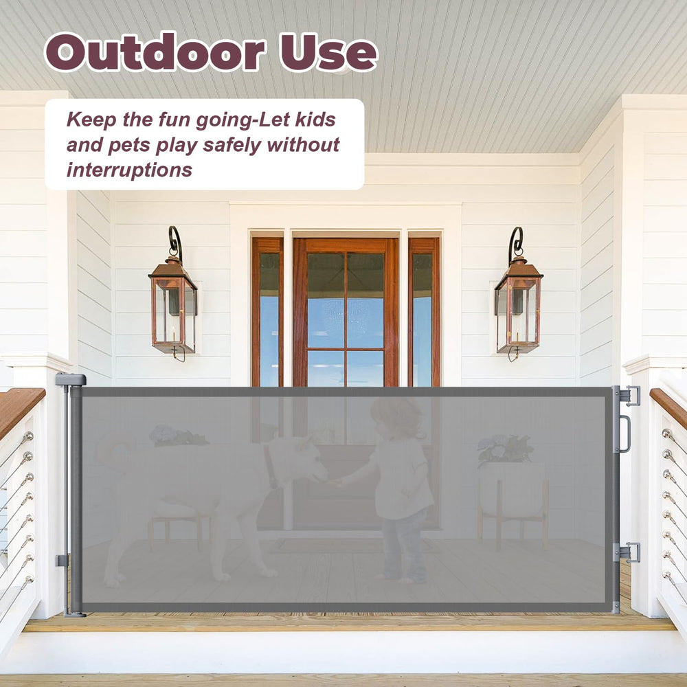 Cideny stair gate installation with brackets for quick, drill-free mounting.