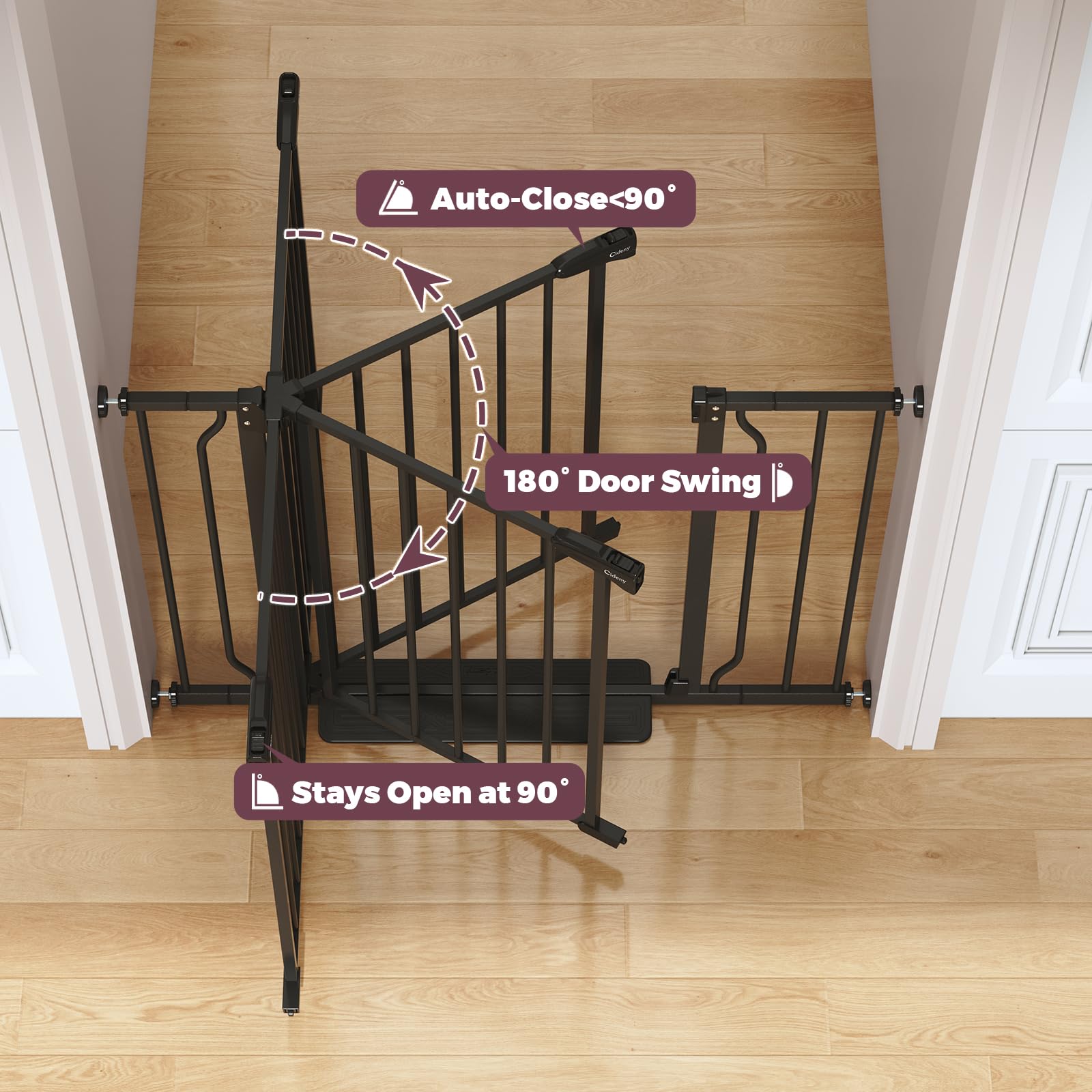 Cideny tool-free installation keeps walls safe and setup quick.