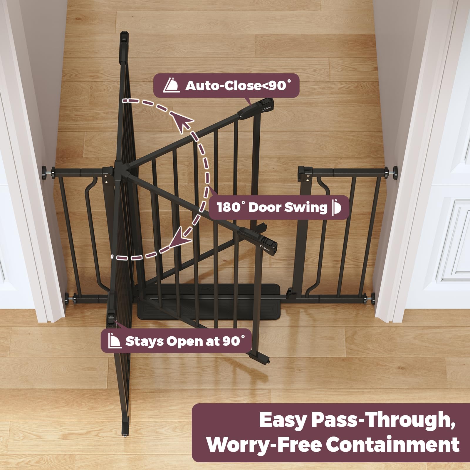 Cideny tool-free installation protects walls for renters.