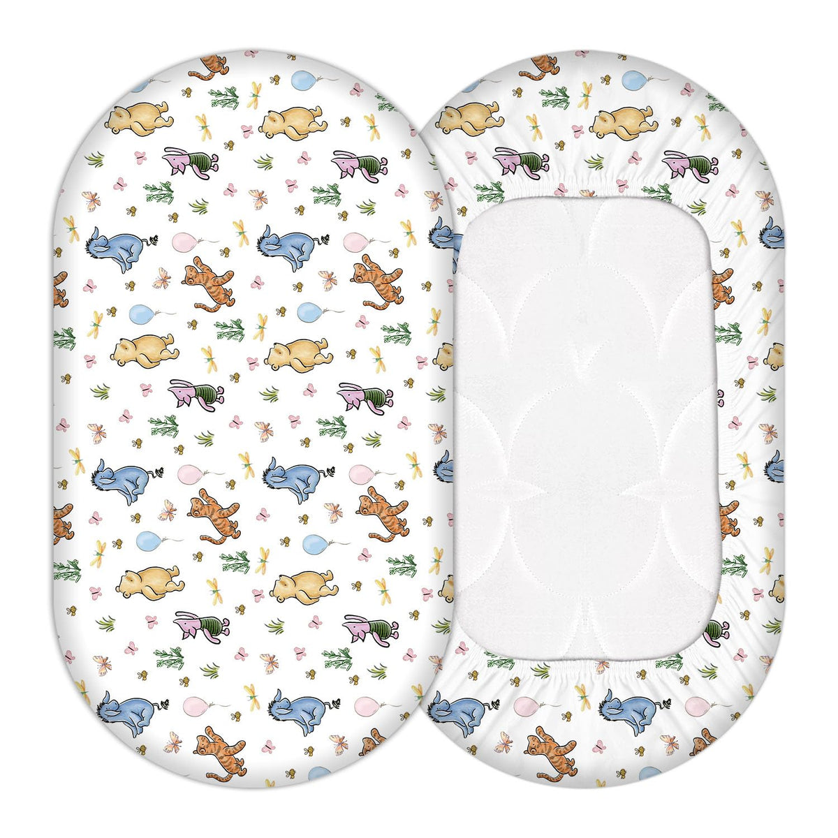 Cidobi Winnie bassinet sheet showing soft fabric for cozy naps.