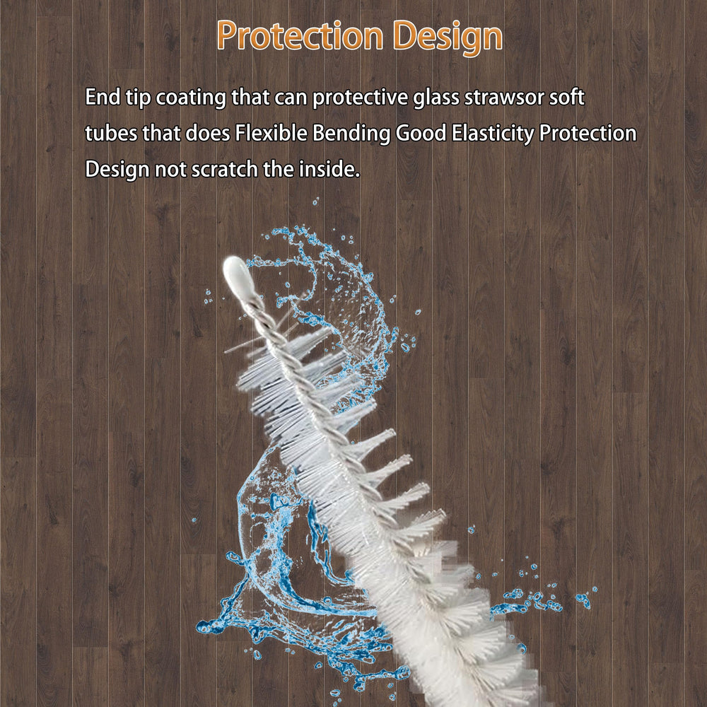 CIDYAUST soft silicone tips prevent scratches while cleaning glass and silicone straws