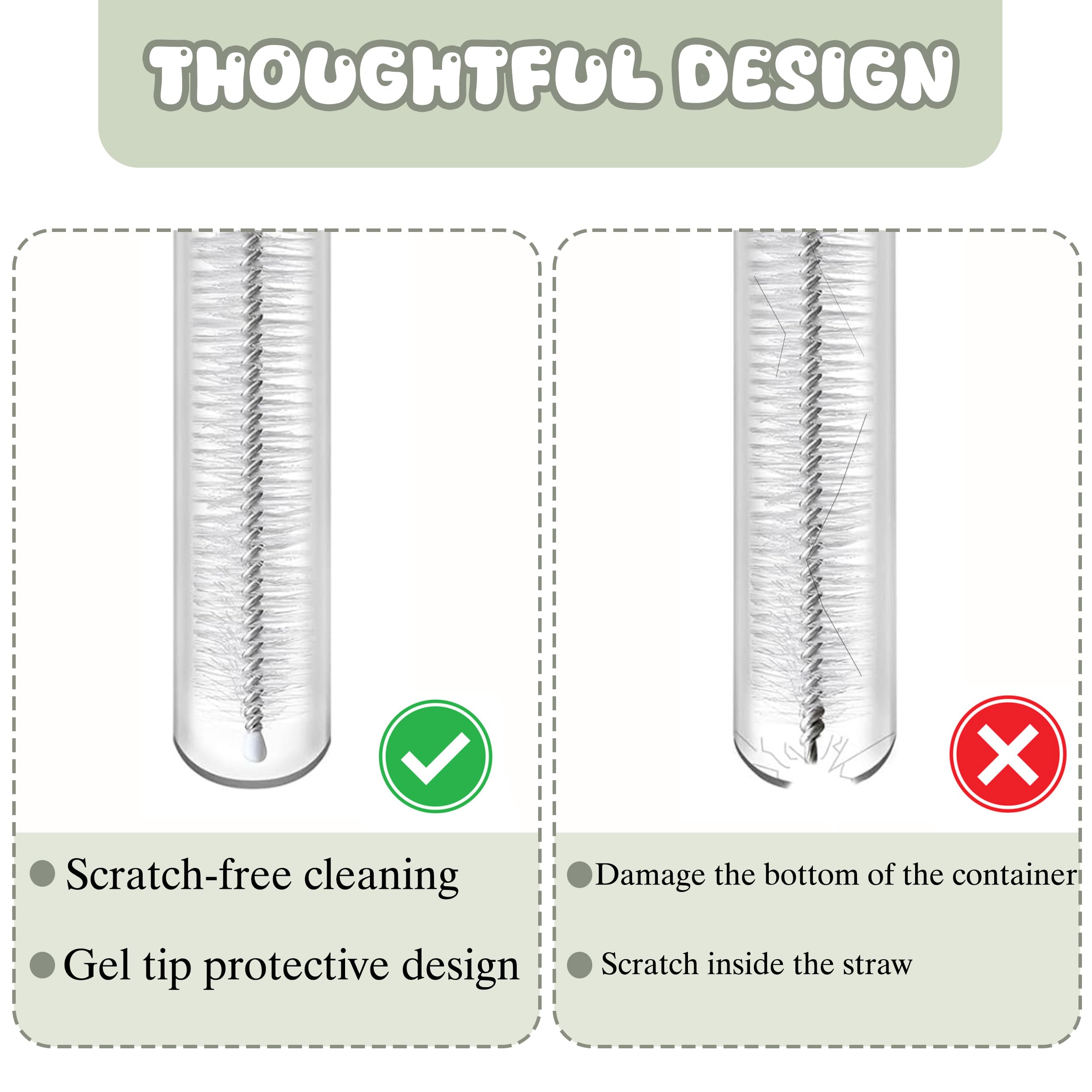 CIDYAUST straw brush is versatile for water bottles, jars, teapots, feeders