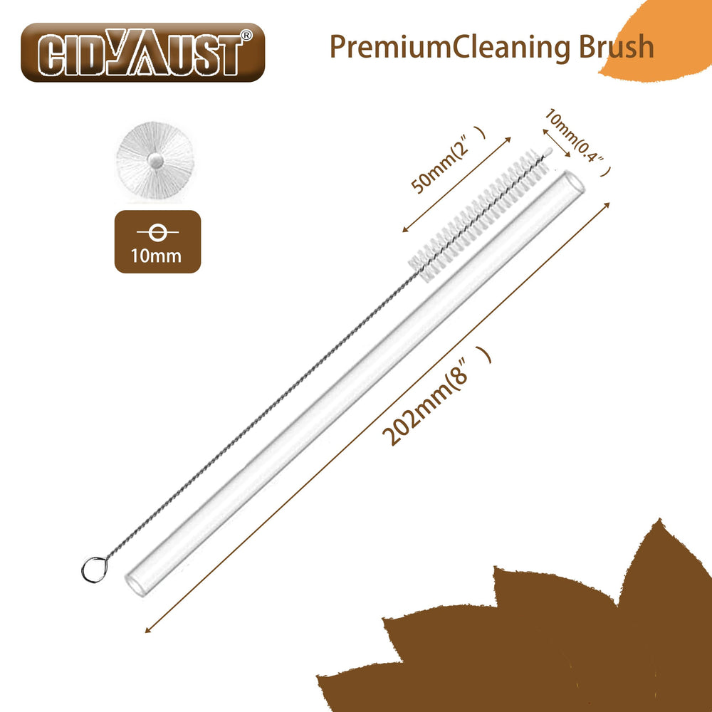 CIDYAUST straw cleaner brush with bendable handle reaches tight curves in reusable straws.