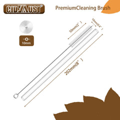 CIDYAUST straw cleaner brush with bendable handle reaches tight curves in reusable straws.
