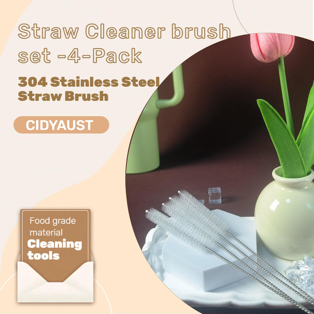 CIDYAUST silicone-straw compatible brush for cleaning silicone straws safely