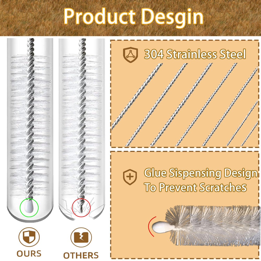 CIDYAUST wide-diameter straw cleaner fits 12mm straws and Stanley cups