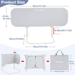 Ciilee Baby Bed Rail with 35 height levels for thick mattresses