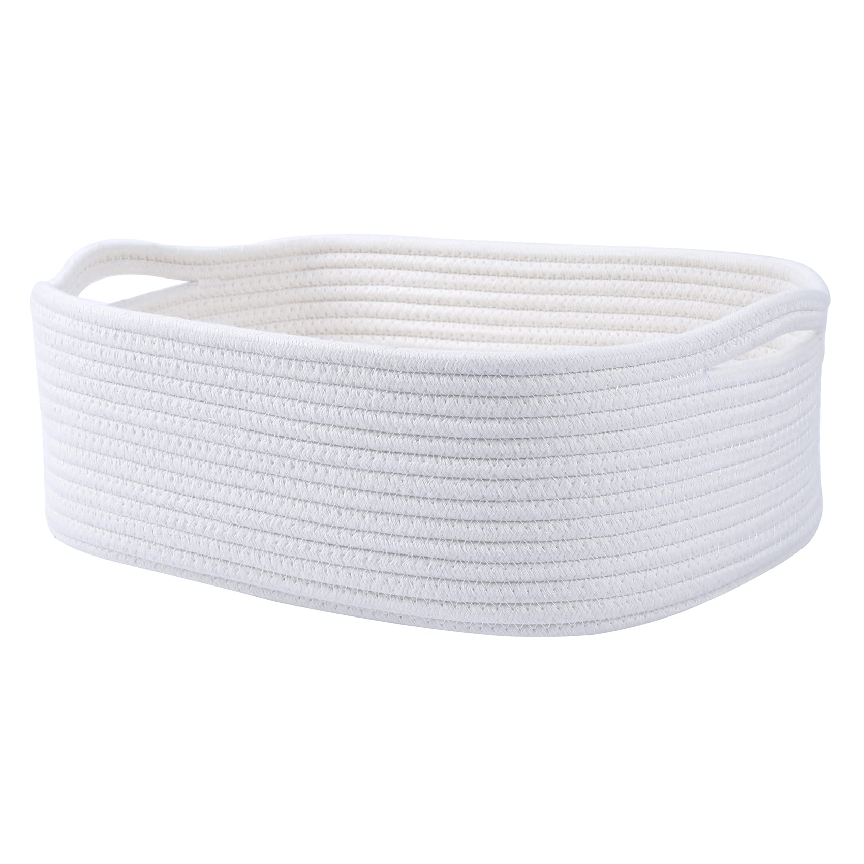 CIKI HOME woven cotton rope basket in closet offers organized storage for everyday items