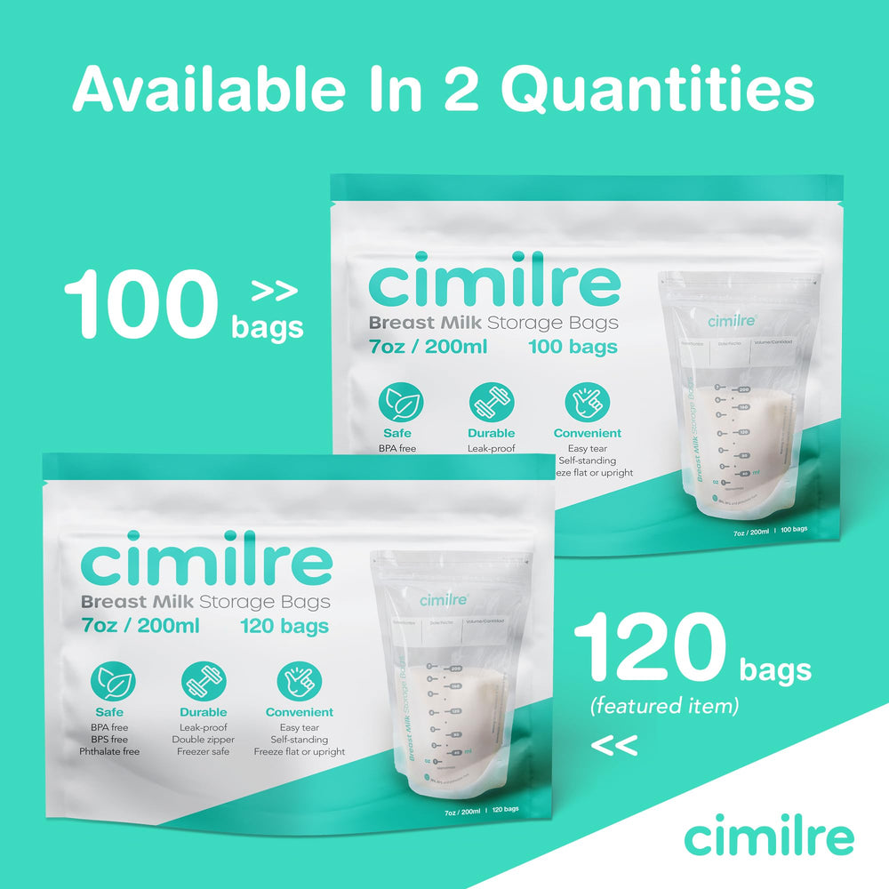 cimilre 120-pack bags provide ample supply for families