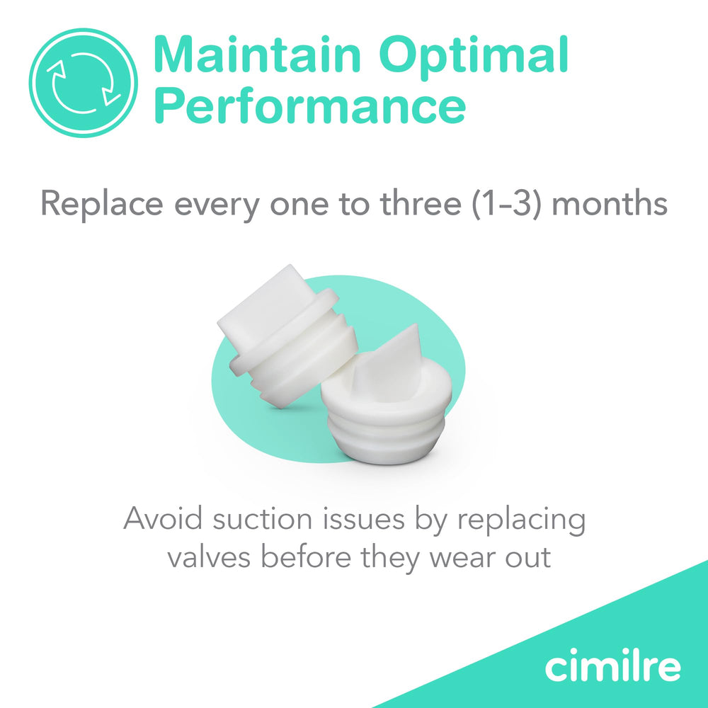 Cimilre breast pump on-the-go setup with spare valves