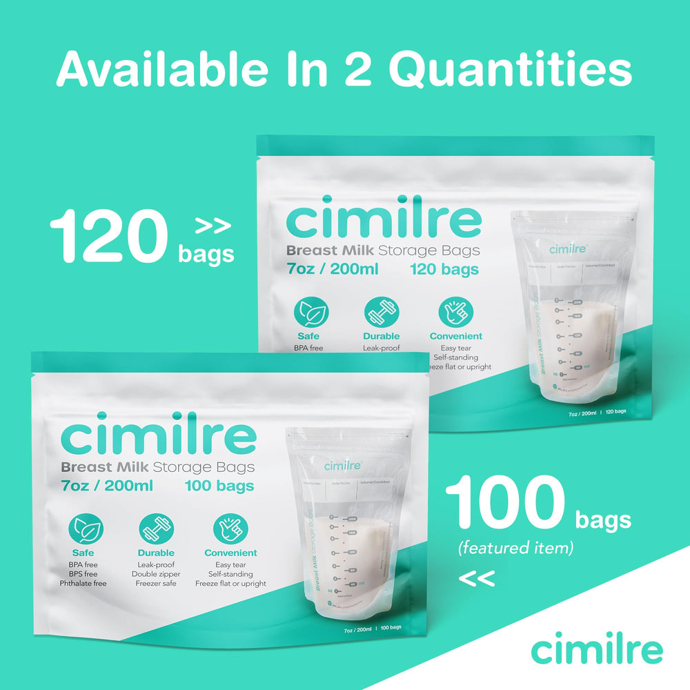 Cimilre 100 count box keeps milk storage ready and organized
