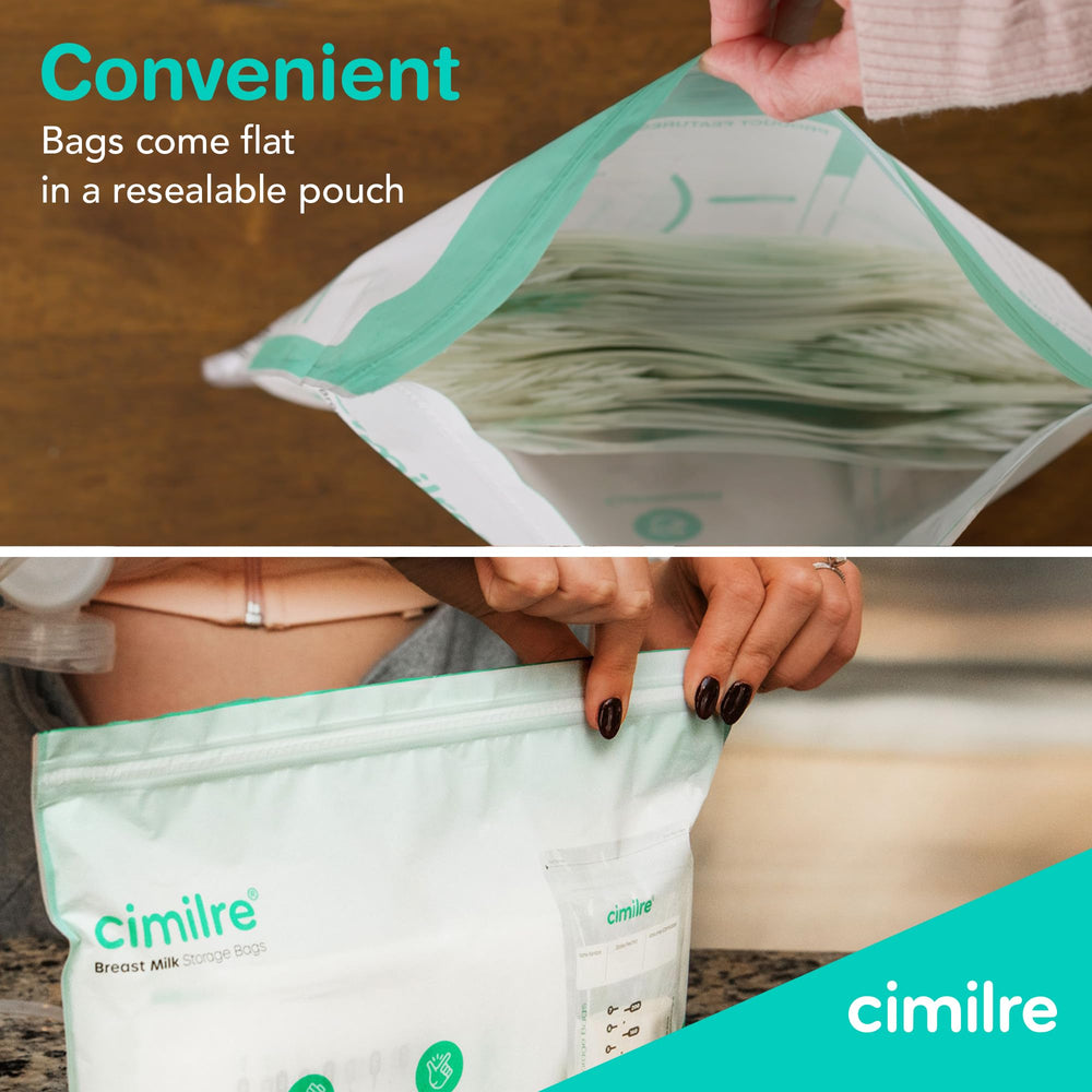 cimilre breastmilk bag allows easy thaw and reheat for feeding