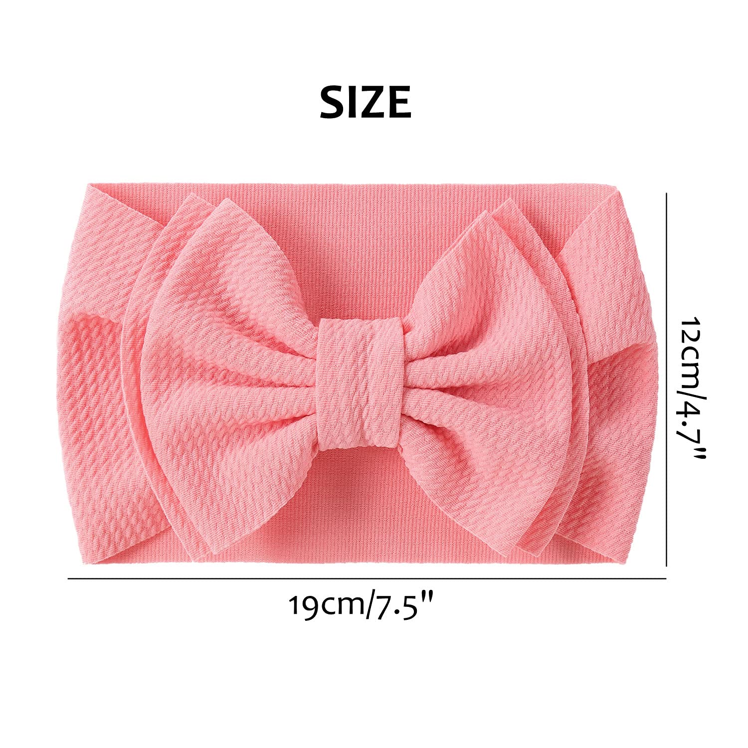 Cinaci 12-pack black knot-bow headband for outfits and photos