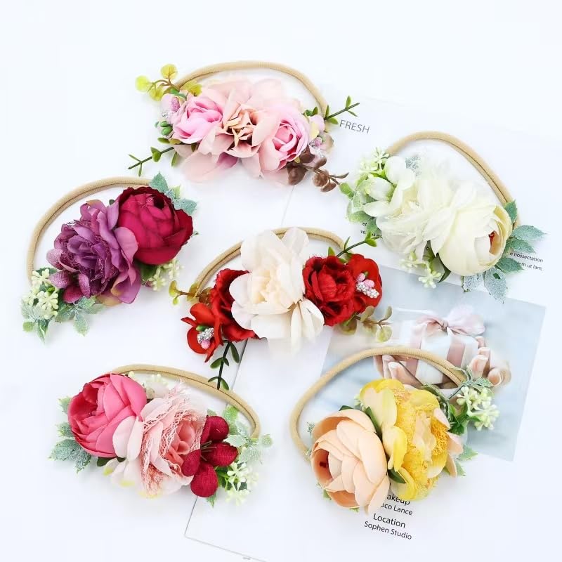 Cinaci 6-pack rose headbands in secure gift-ready package