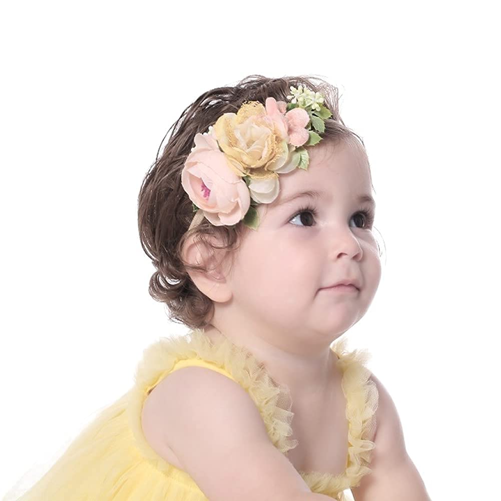 Cinaci dusty pink flower headband versatile for occasions
