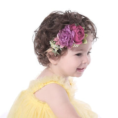 Cinaci white rose headband on newborns, gentle all-day wear