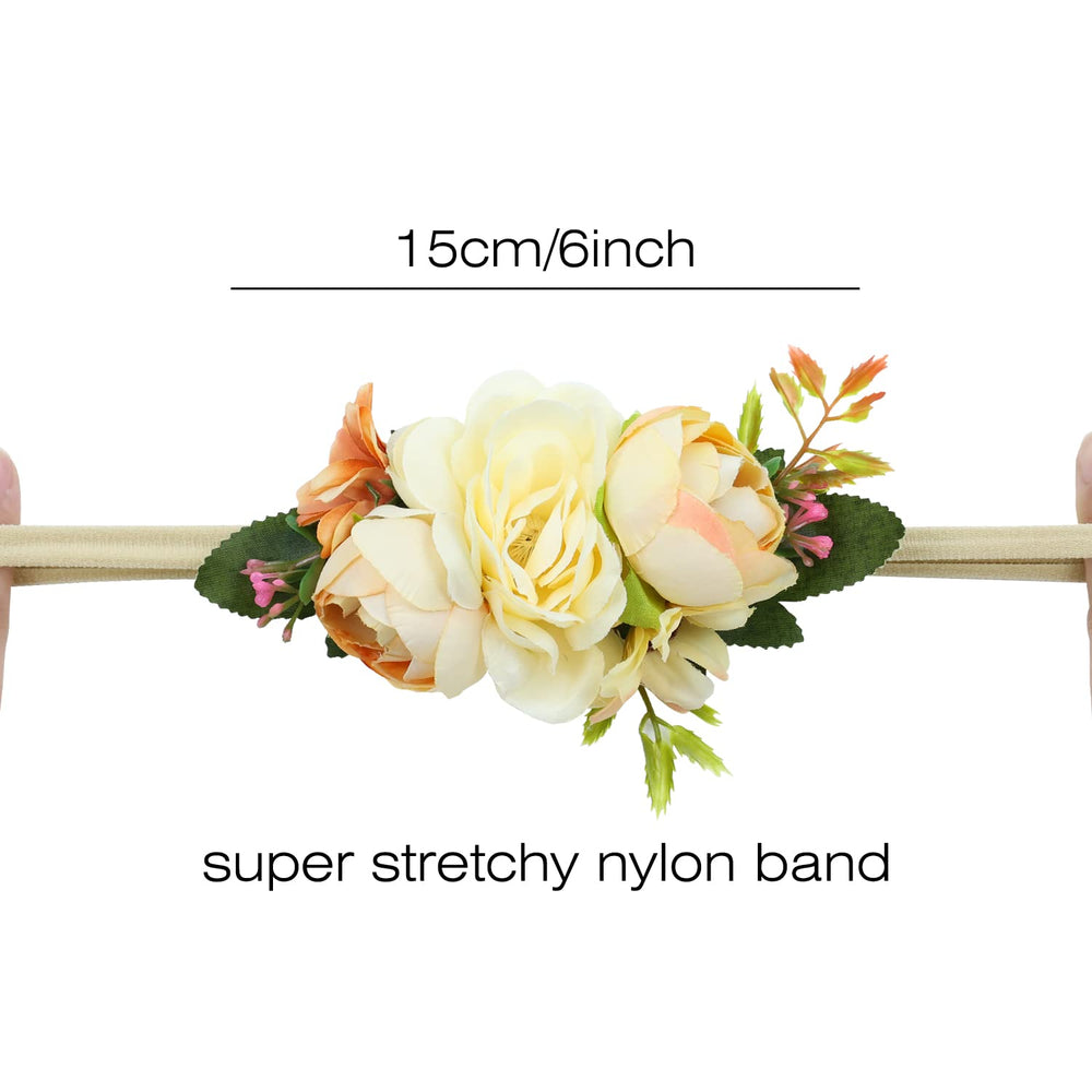 Cinaci 6-pack floral headbands; showcases color variety and versatile styling.