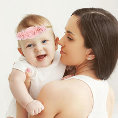 Cinaci delicate floral headband with rhinestones adds subtle charm