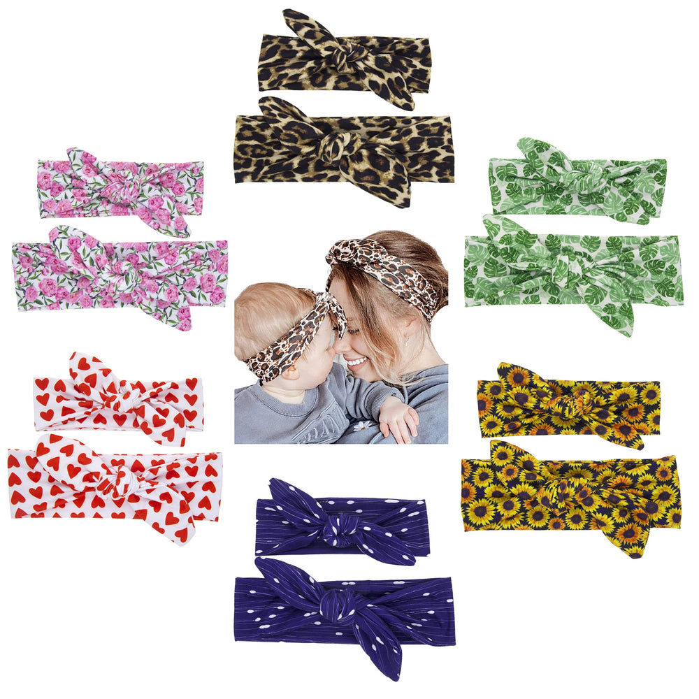 Cinaci floral headband pink rose, ideal for coordinating mom and baby outfits for photos