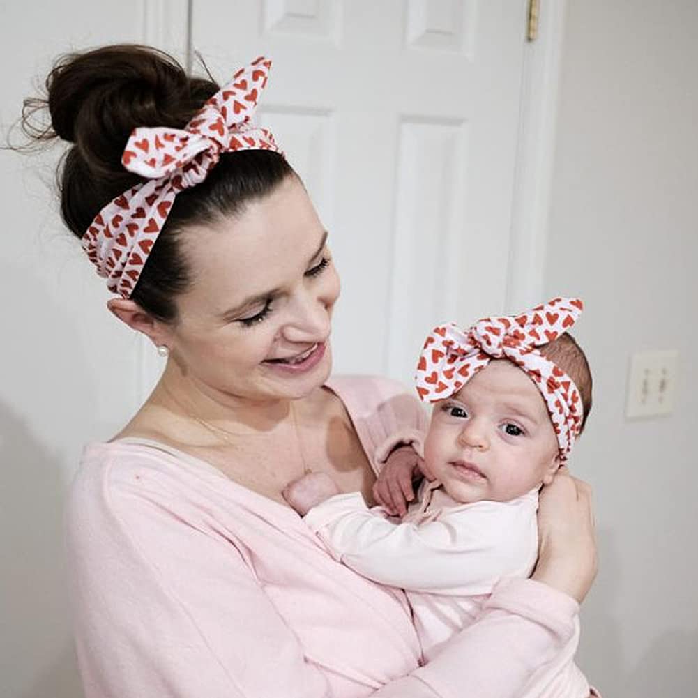 Cinaci floral headband red heart, adds charm to daily outfits