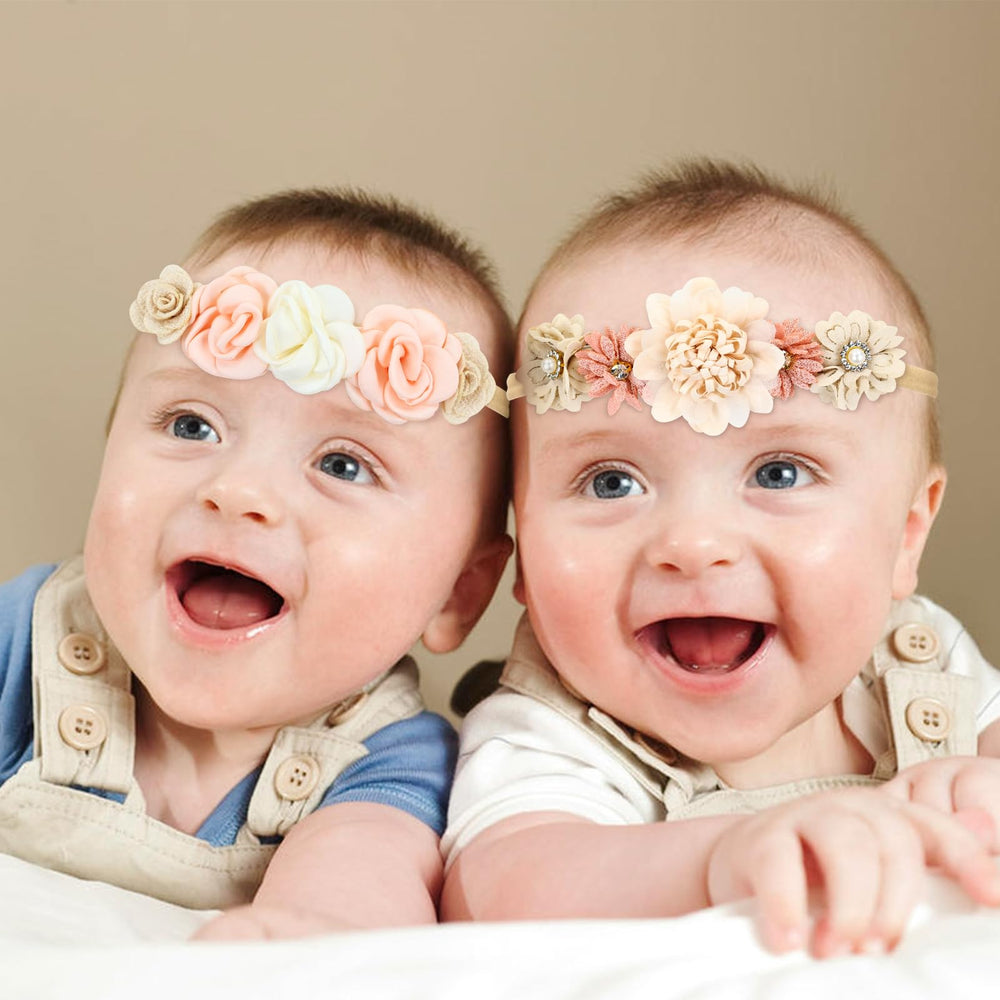 Cinaci headbands close-up with rhinestones and pearls for delicate styling