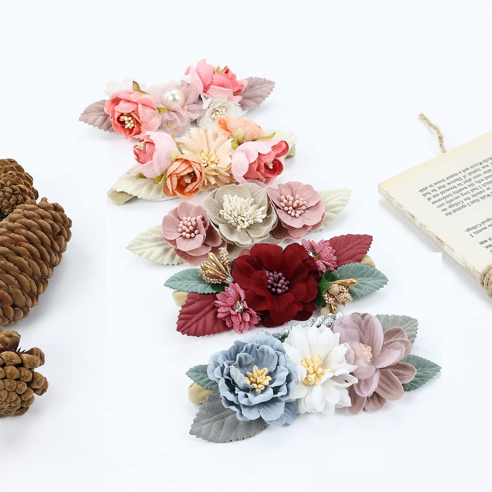 Cinaci headbands wearable closeup - high-quality flowers and pearls for durable daily wear.