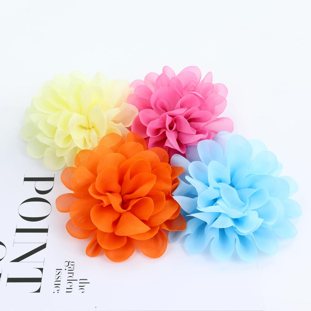 Cinaci pet-friendly chiffon flower clip fits small dogs or cats.