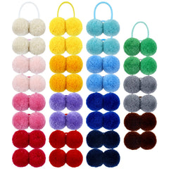Cinaci pompoms hair ties close-up showing secure, gentle hold.