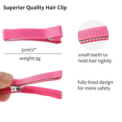Cinaci ribbon-wrapped metal clips with a soft grosgrain finish provide secure grip.