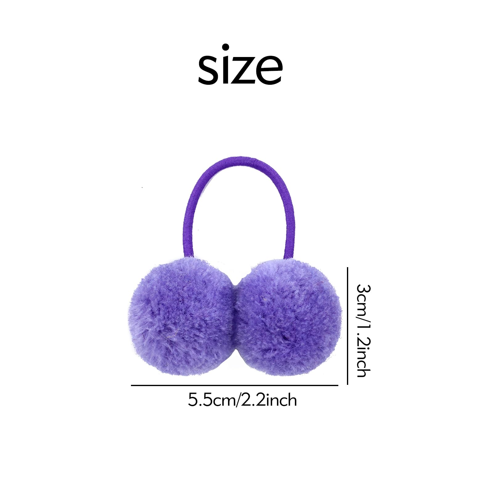 Cinaci fluffy pompoms and elastic band detail on durable design.