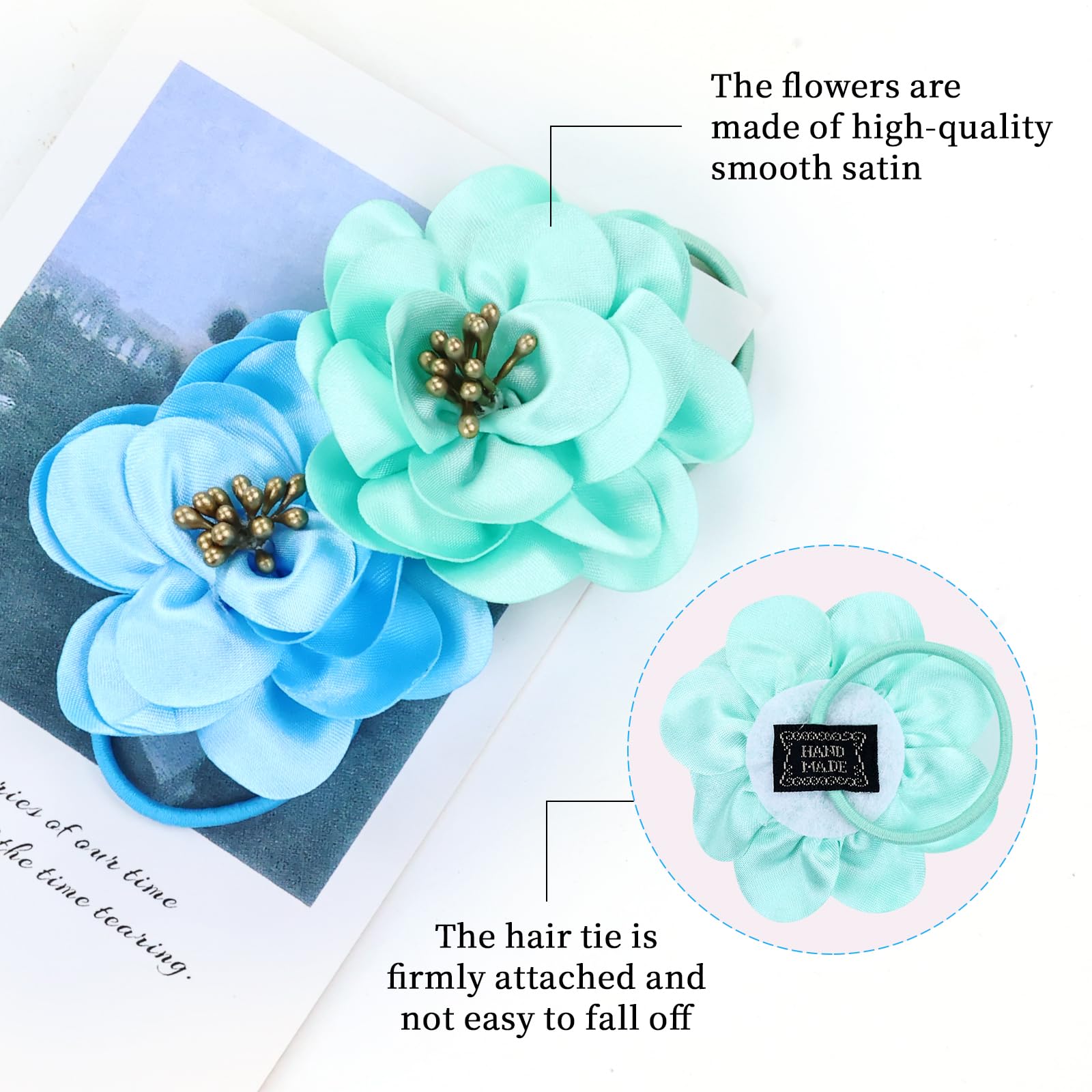 Cinaci vivid color hair ties ready to brighten daily outfits and events.