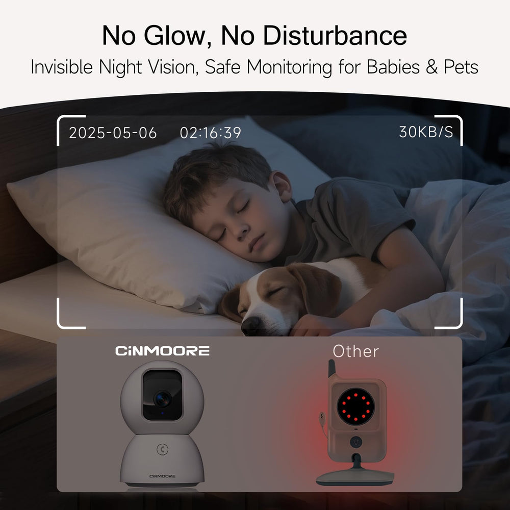 CINMOORE 2-way audio lets you speak to family or pets in real time