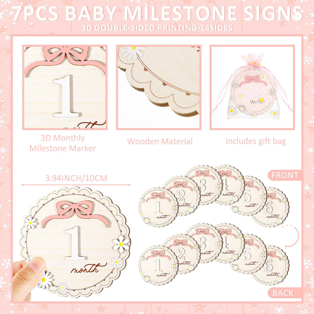 Cinnvoice double-sided milestone cards showing months 1-12