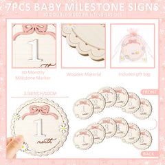 Cinnvoice double-sided milestone cards showing months 1-12