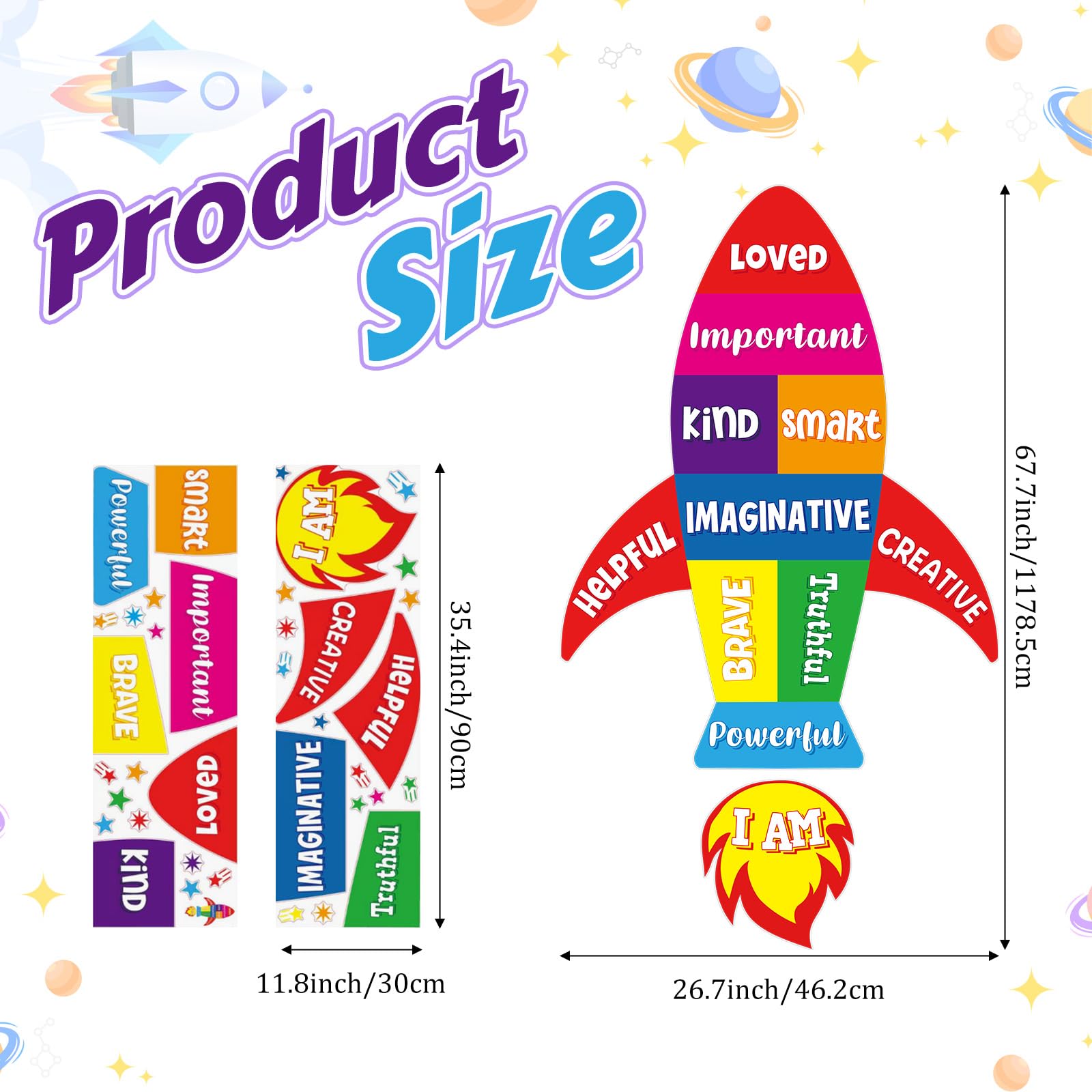 Cinrobiye colorful classroom stickers brighten play spaces and support positive learning.