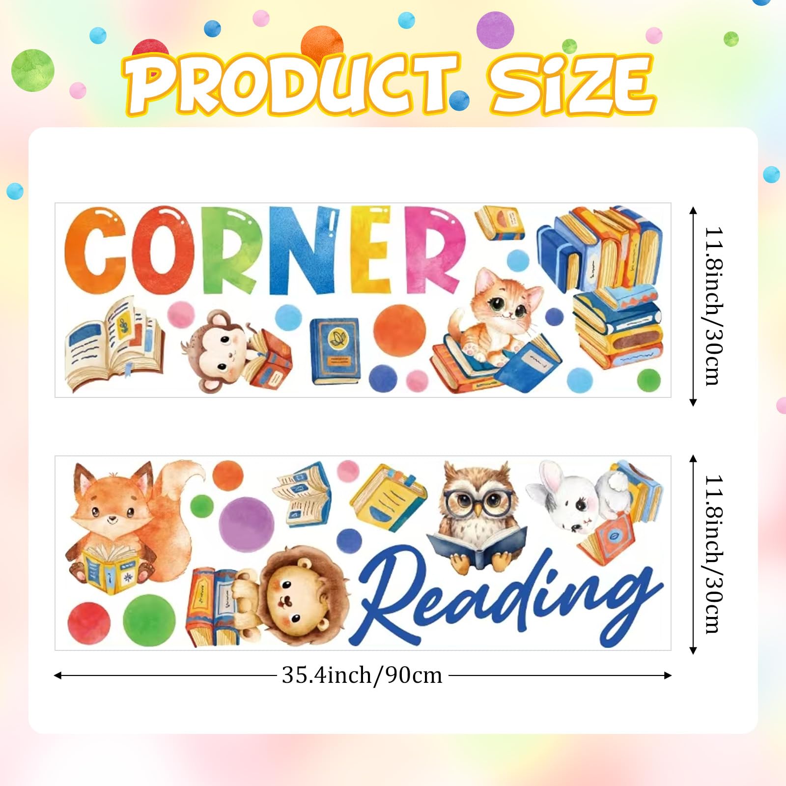 Cinrobiye woodland fox reading books wall decal fosters imaginative play in reading corners.