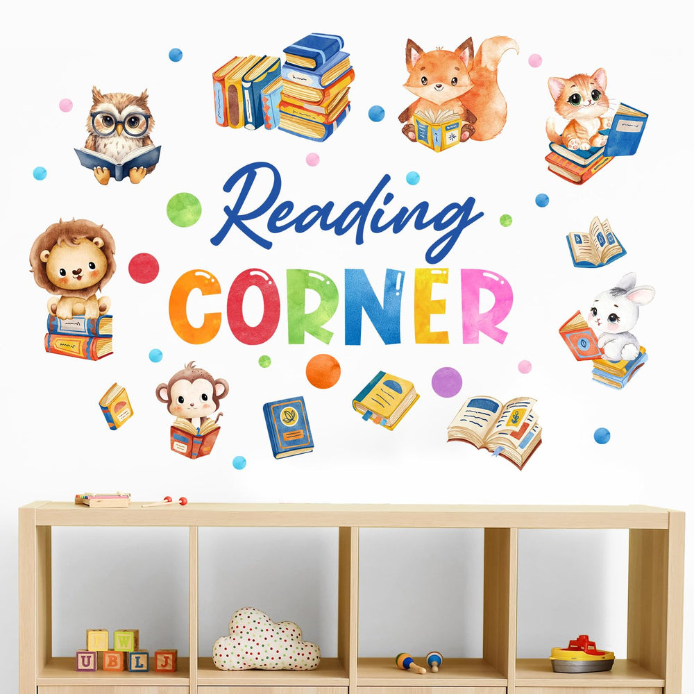 Cinrobiye woodland owl reading books decor inspires cozy literacy moments in classrooms and nurseries.