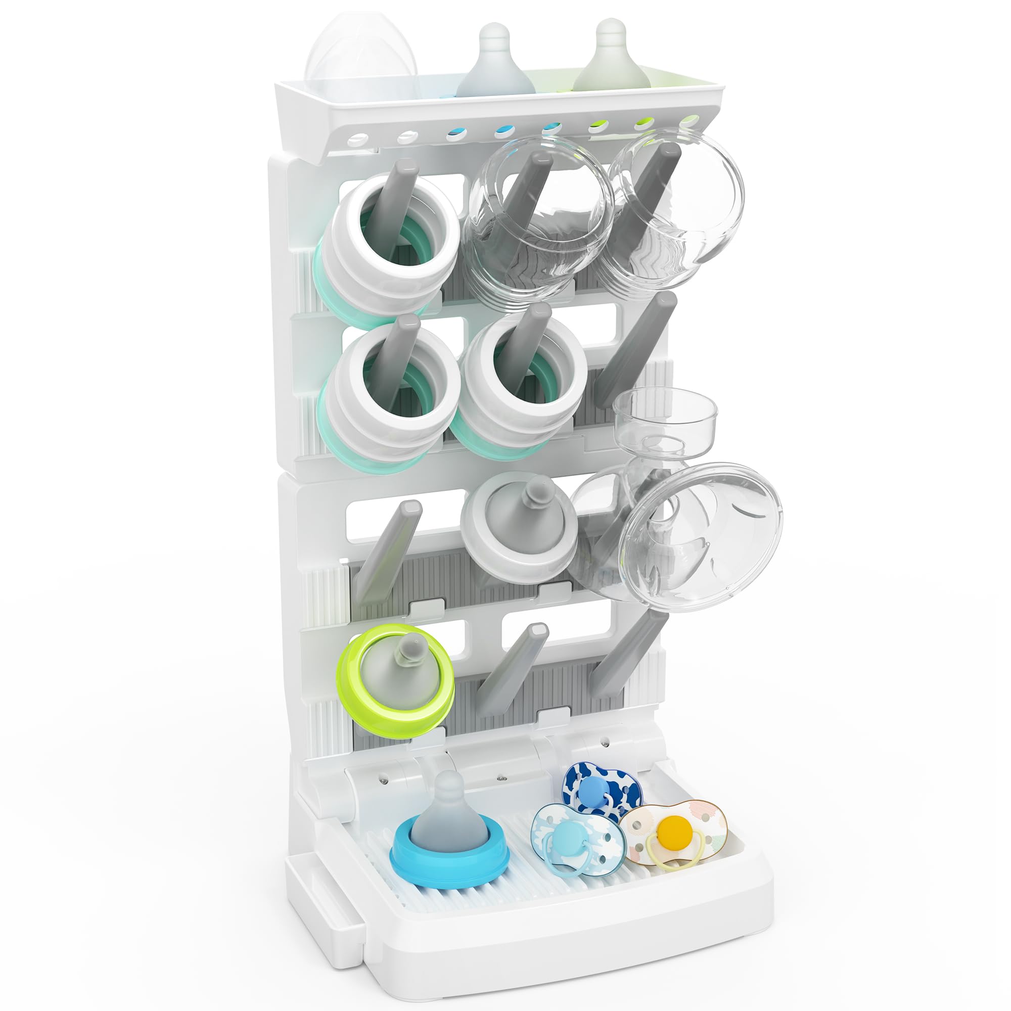 CINWWNI bottle drying rack front view showing space-saving design for busy kitchens.